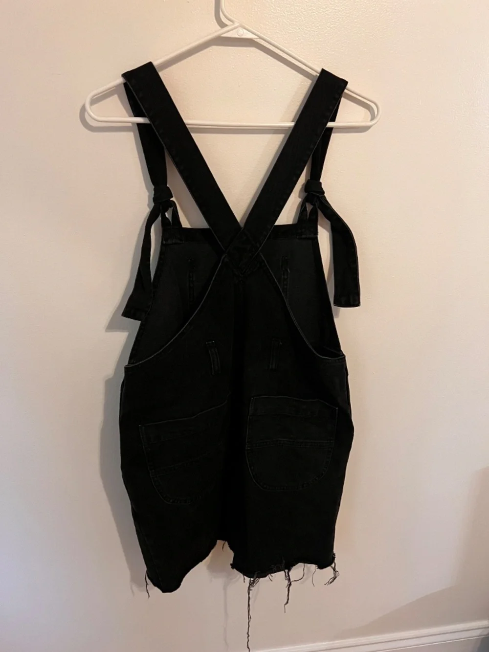 Lucy & Yak Cutoff Overalls | Black Denim Dungarees | Size 4R